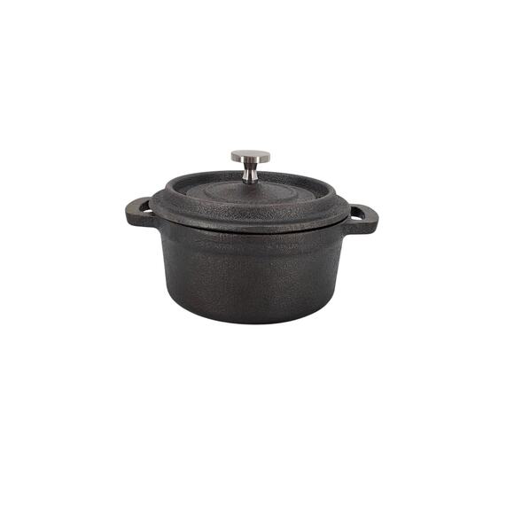 Sedona Kitchen 2pc Seasoned Cast Iron Mini Dutch Oven Round Mini Cocotte New - Picture 1 of 8